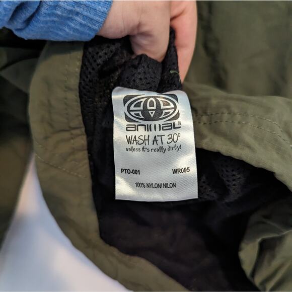 Animal Ski Brand Windbreaker Jacket Size S Olive Green - Picture 11 of 12